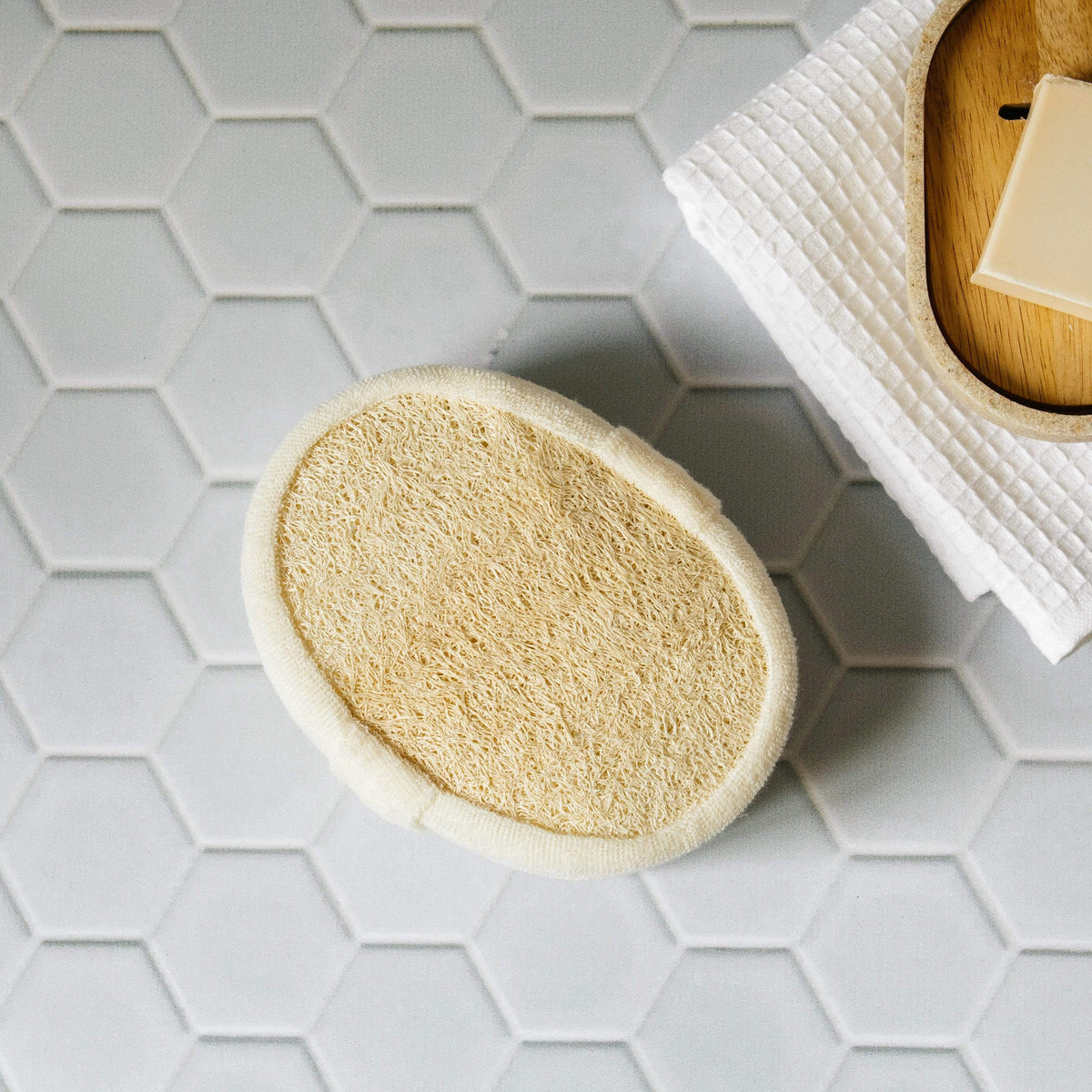 Esponja vegetal exfoliante de Luffa con caja