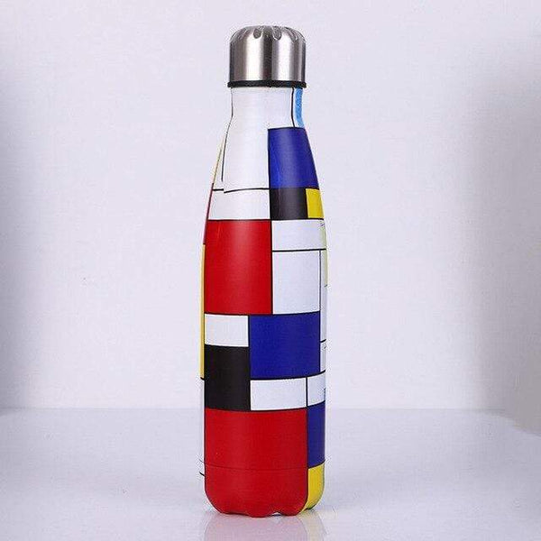 la-casa-del-bambu Cuadros tipo Mondrian Botella isotérmicas reutilizable - diseños modernos