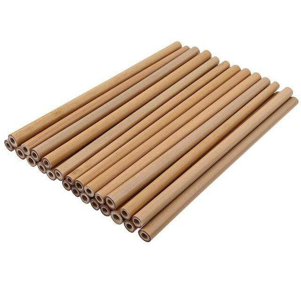 Pack de 25 pajitas reutilizables en bambú natural – La Casa del Bambú