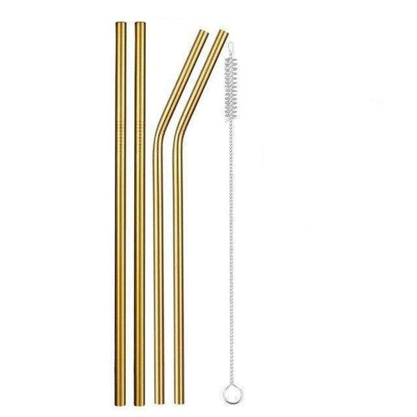 Pack de 4 pajitas en acero inoxidable + 2 boquillas en silicona gratis – La  Casa del Bambú